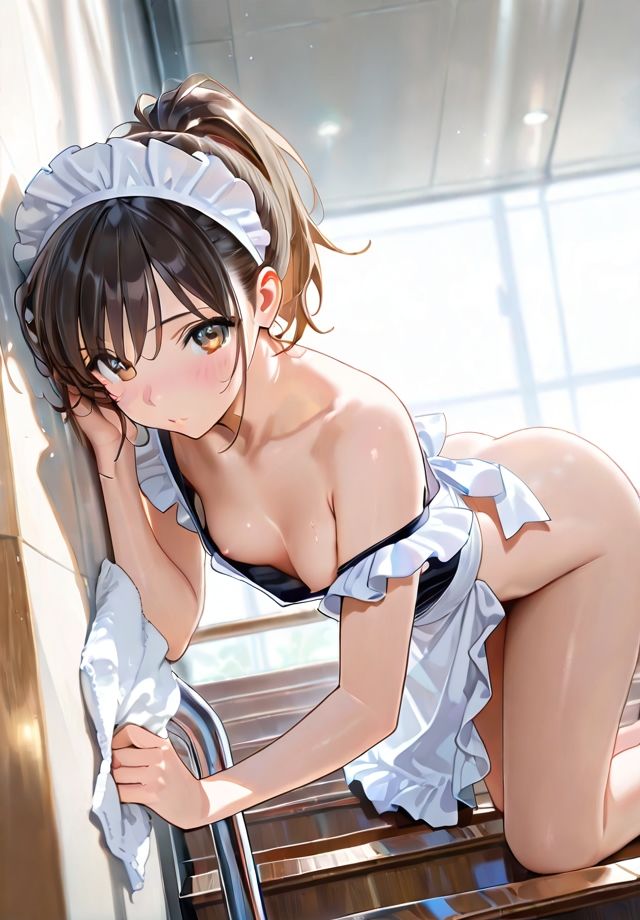 裸エプロンのメイドさん サンプル8ページ目