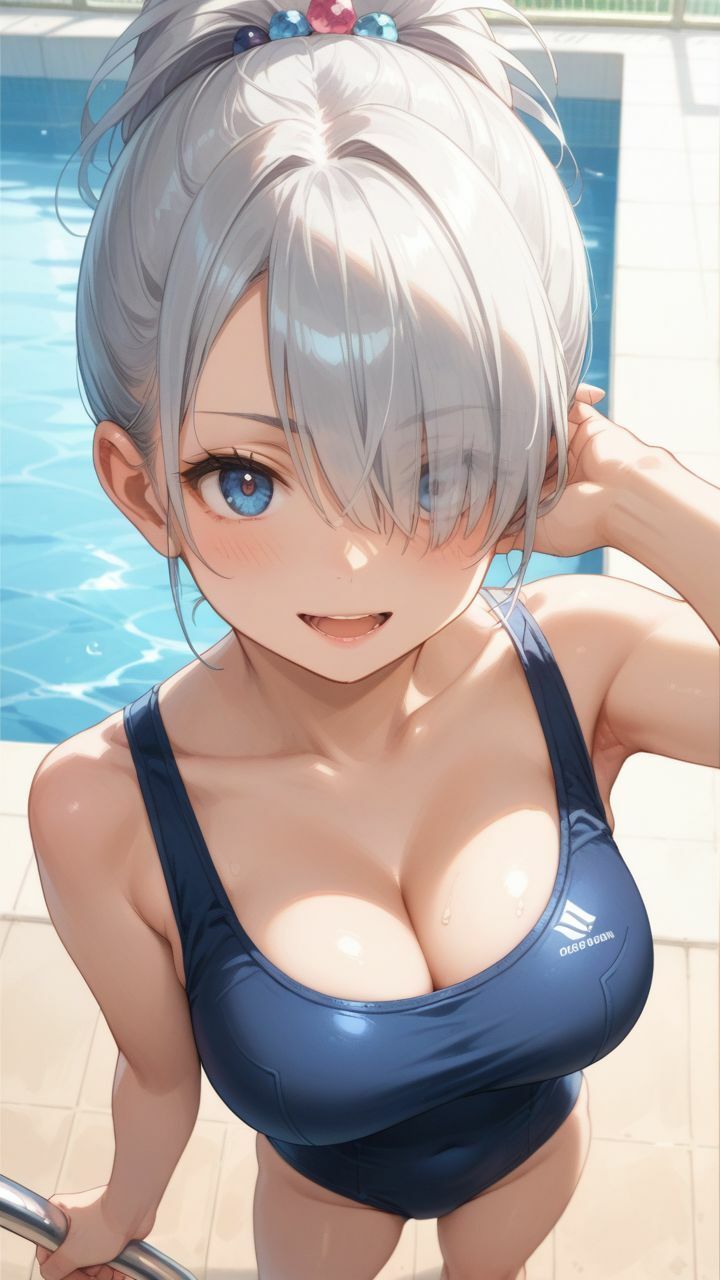 チンポで突かれながらジャバジャバ潮吹くスケベマンコな彼女たち【青春スク水ロリ巨乳編】 サンプル4ページ目