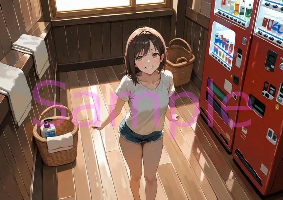 【CFNM】薄着で男風呂を掃除するムッツリ女子大生の観察日記 サンプル1ページ目