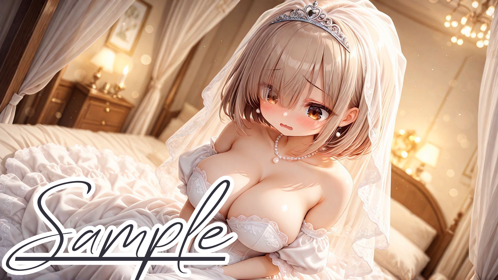 花嫁姿でそのままイチャラブ初夜えっち サンプル2ページ目