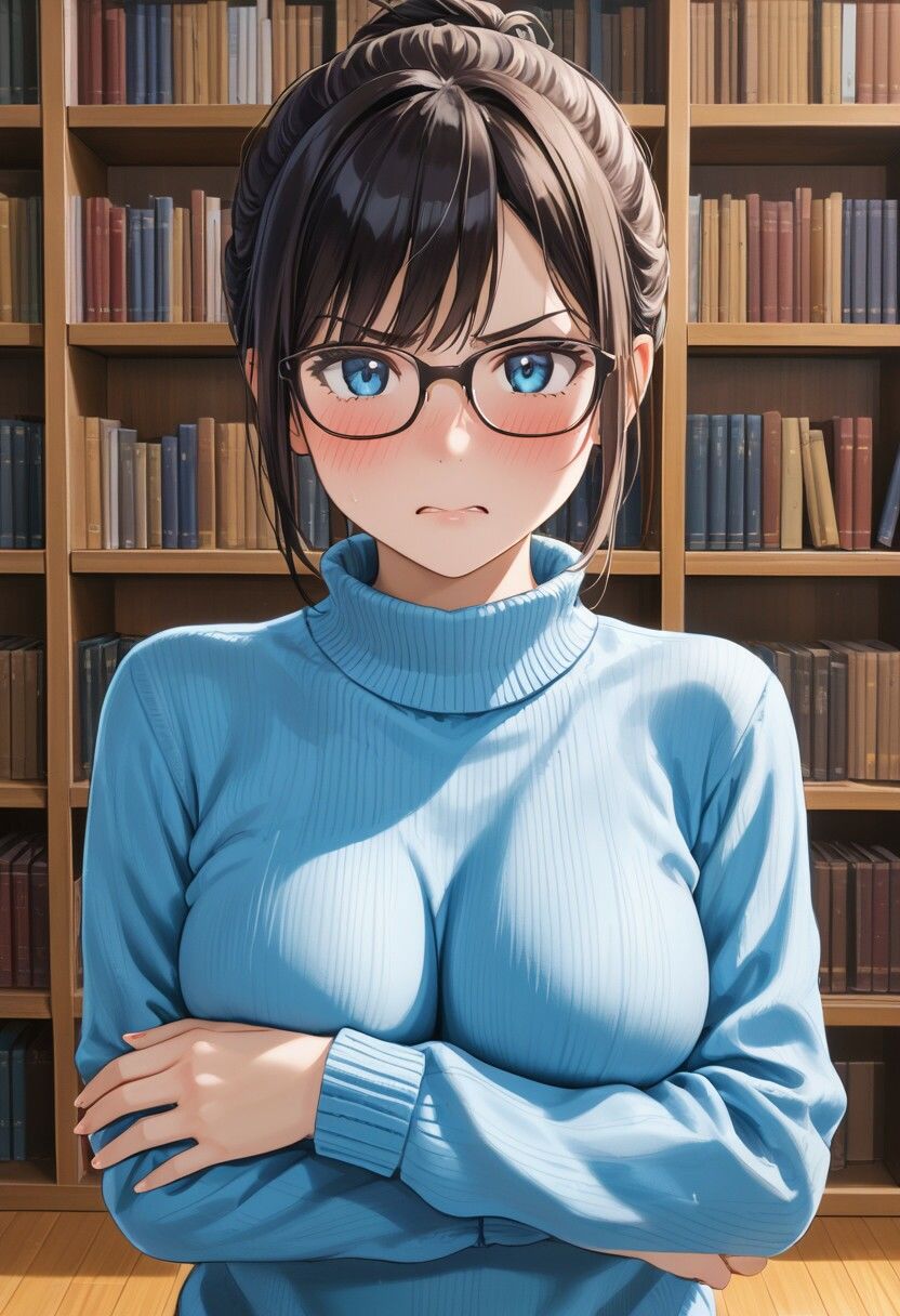 「嫌な顔されながらおっぱい見せてもらう」AIイラスト集 vol.1 サンプル6ページ目