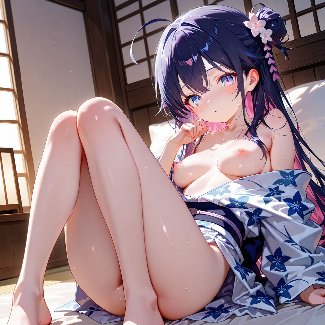 【Part1】淫乱JK浴衣で中出し大会☆彡 サンプル1ページ目