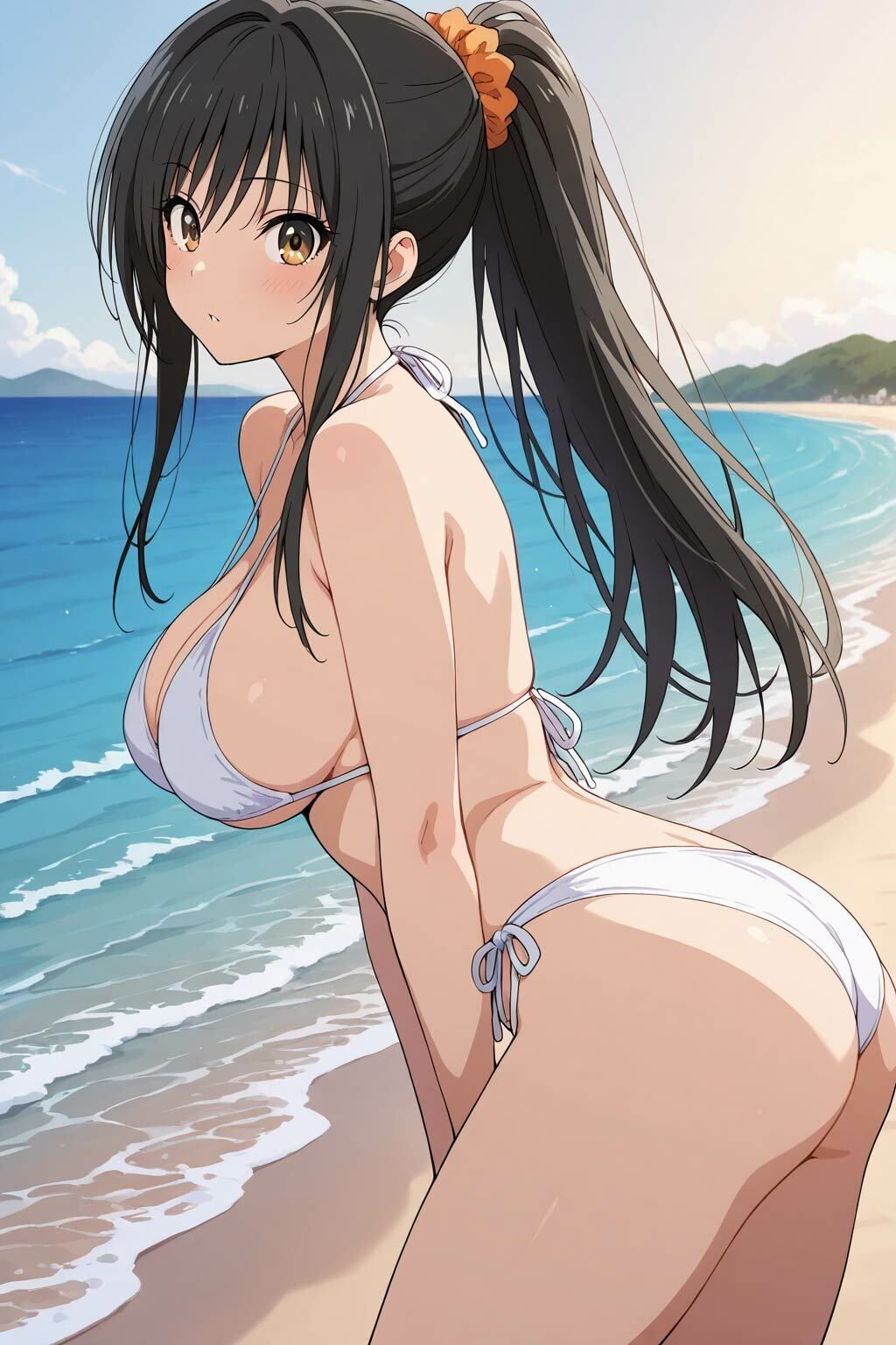 ゆいちゃんと浜辺でいちゃらぶエッチ サンプル1ページ目