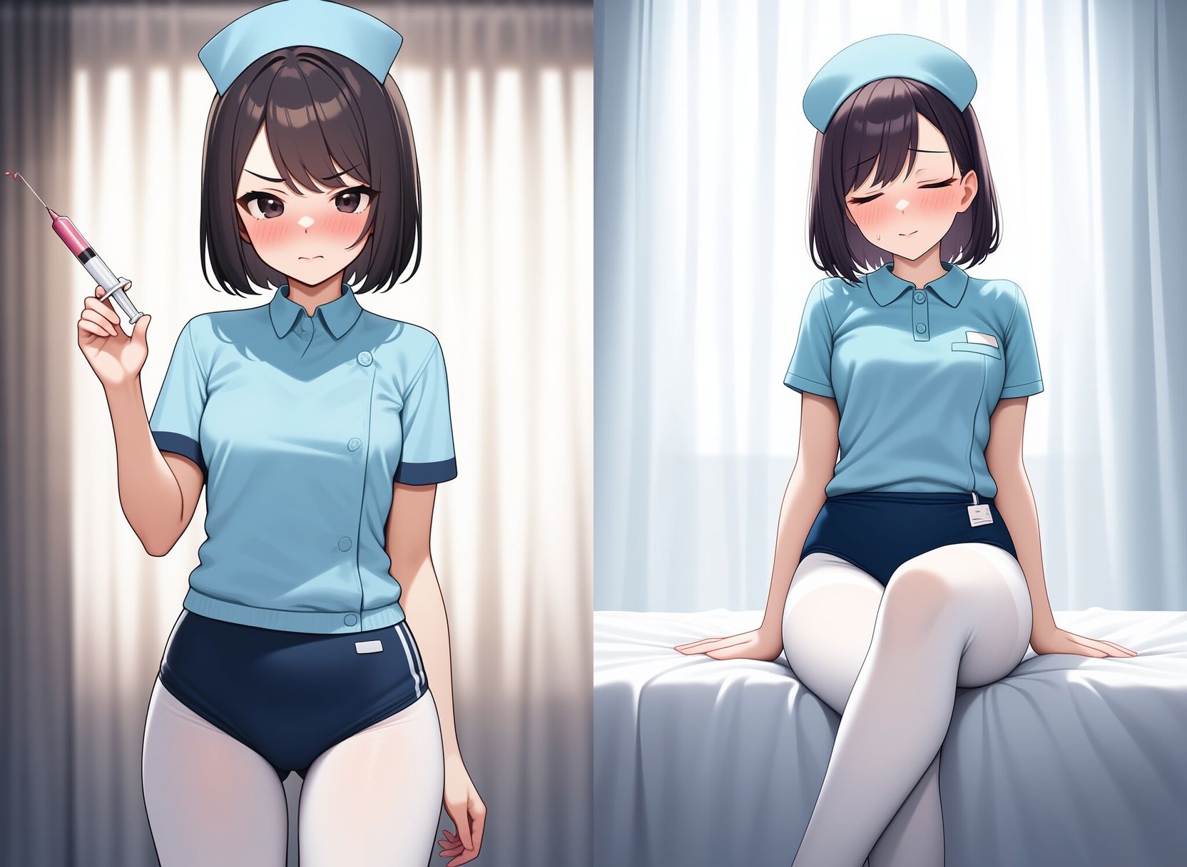 ブルマー姿の看護婦さん、入院中お世話になりました サンプル4ページ目