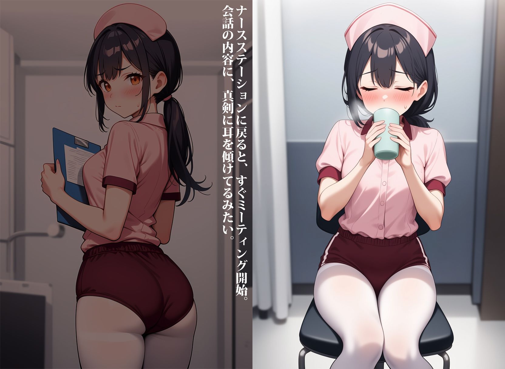 ブルマー姿の看護婦さん、入院中お世話になりました サンプル6ページ目