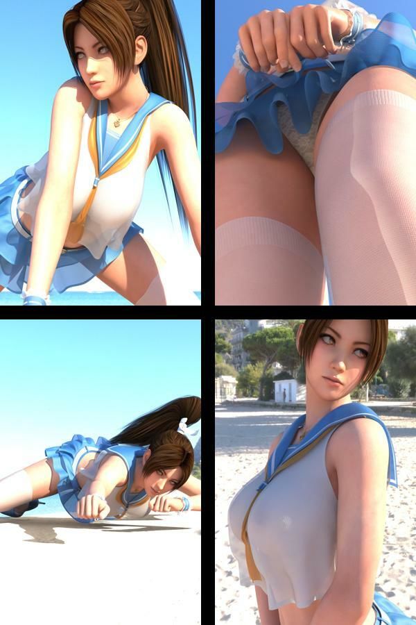 【TD100】元祖セクシー女性格闘家『不知火舞（しらぬいまい）』の写真集SexyNinja-50 サンプル1ページ目