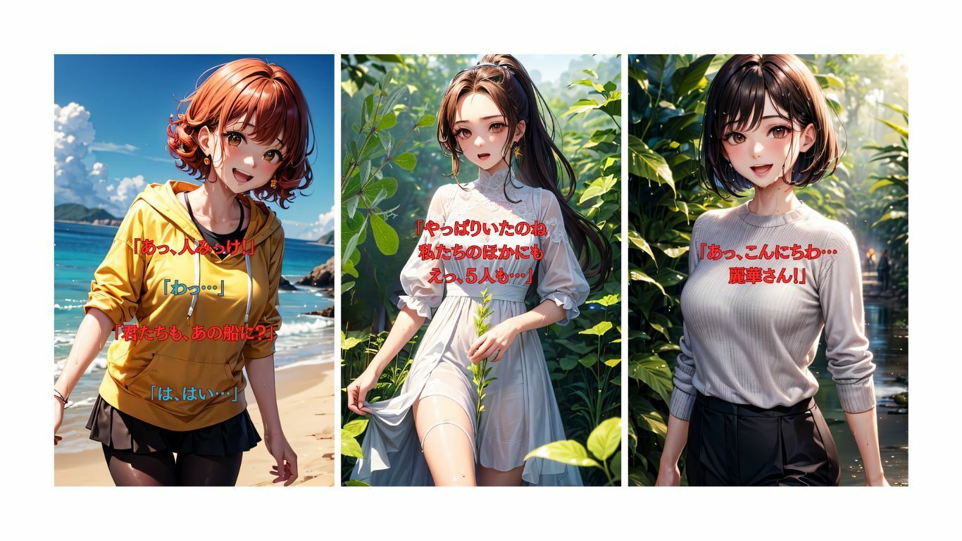 無人島に女性6人と男は僕1人 Episode.1 サンプル2ページ目