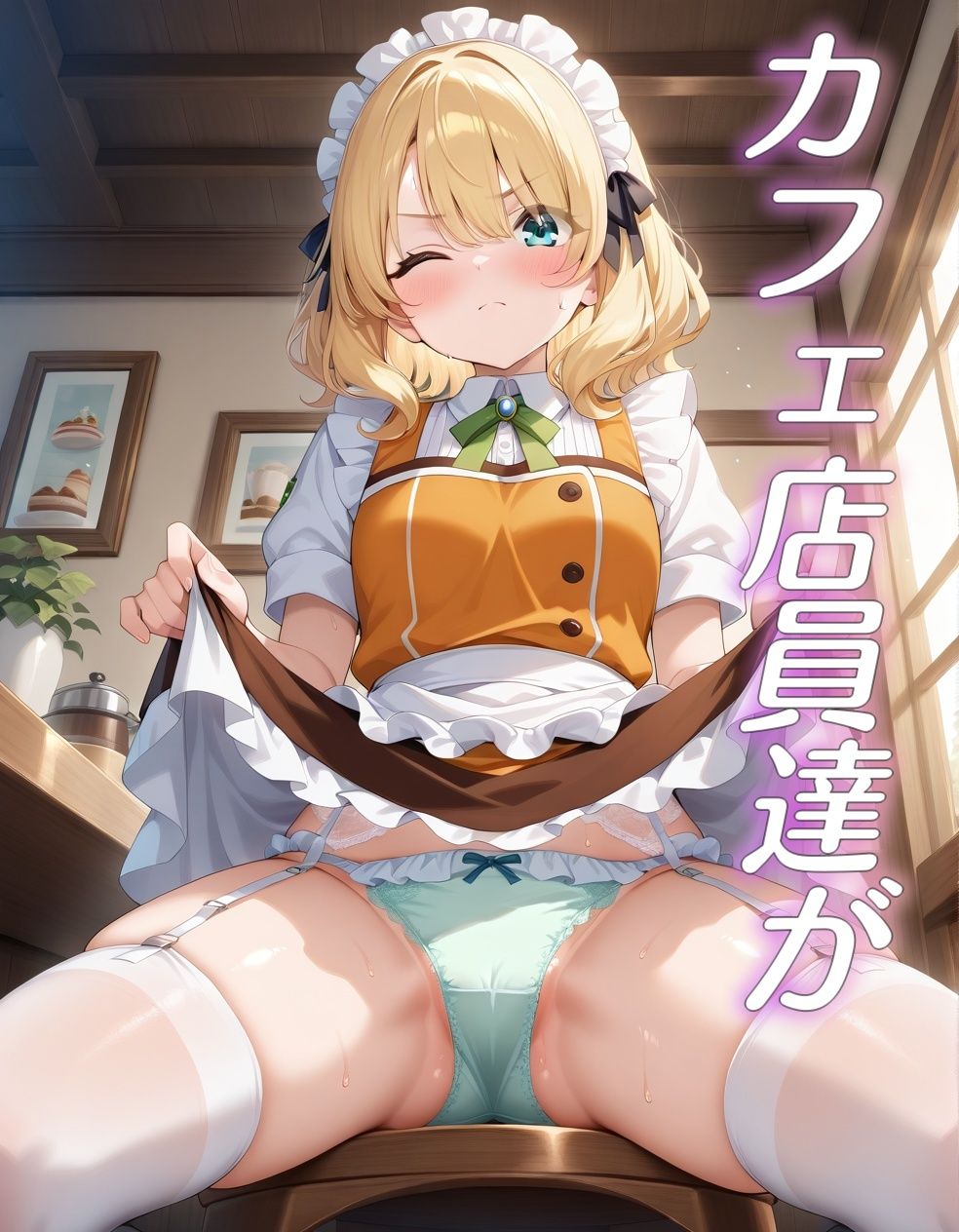嫌な顔でパンツ見せてくるカフェ店員 サンプル1ページ目