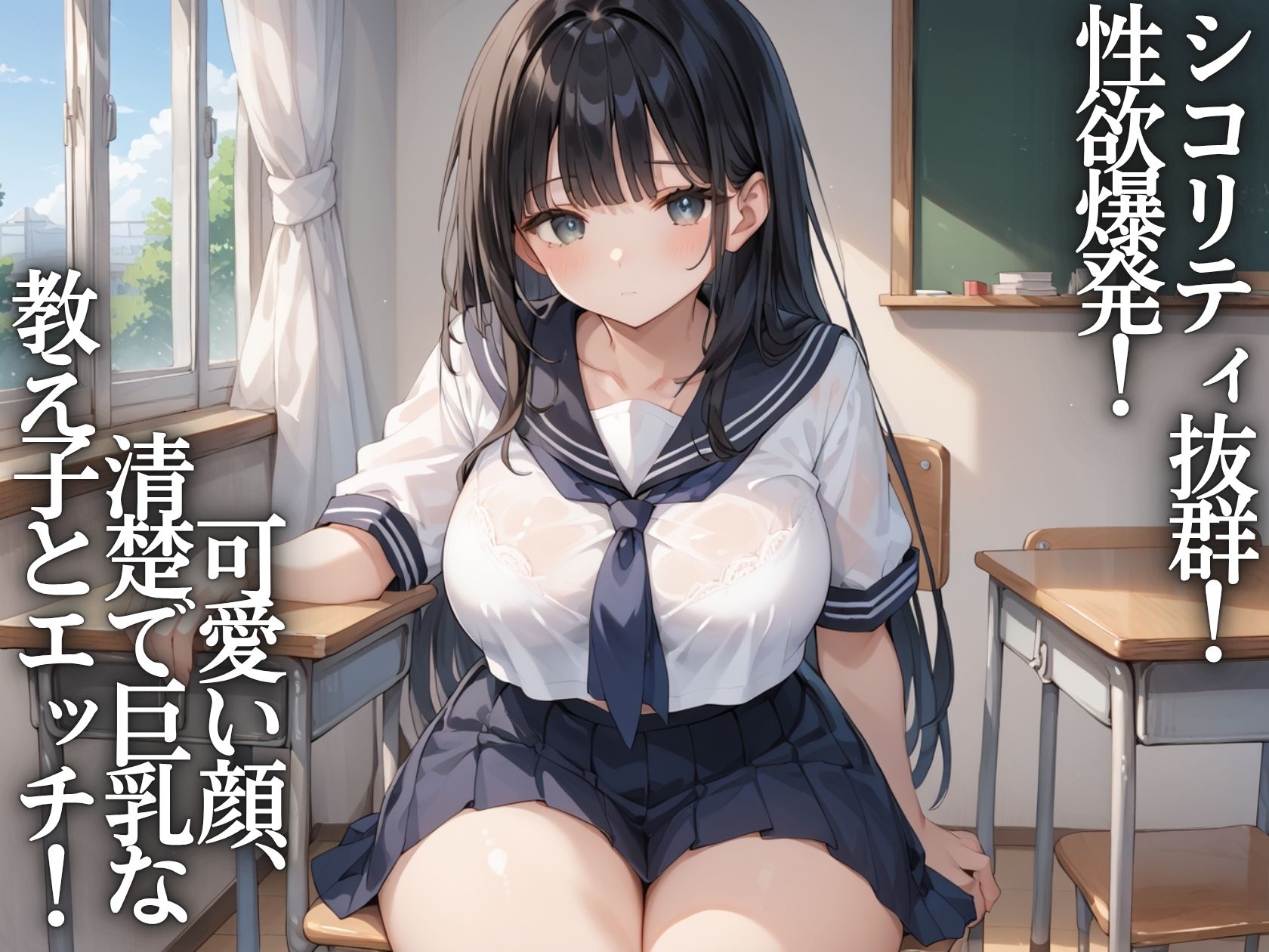 清楚巨乳女子校生を種付け調教 サンプル1ページ目