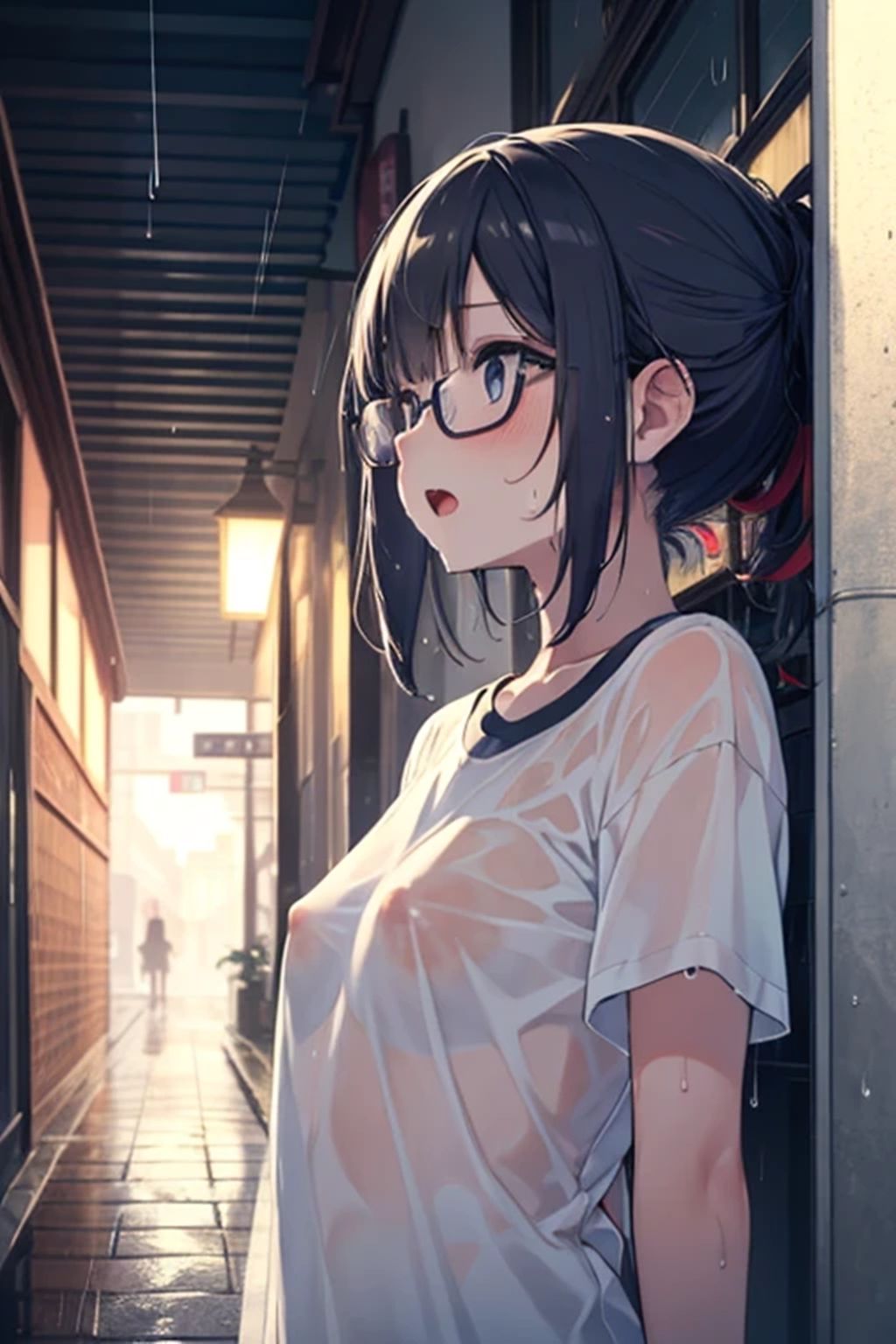 雨やどり〜あのー、乳首透けちゃってますよ？〜 サンプル1ページ目