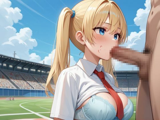 屋外で金髪女子と種付けセックスをしてしまった件 サンプル8ページ目