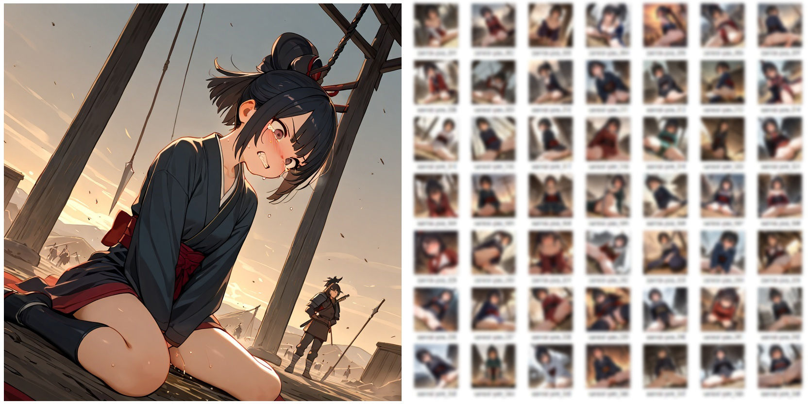 サムライ少女が戦場でお漏らししたりしてるだけのCG集 サンプル7ページ目