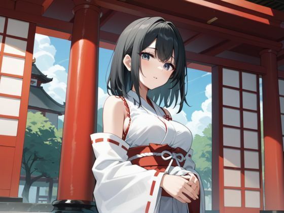 巫女さんは神に仕えるのをやめてメス堕ちしてしまった サンプル1ページ目