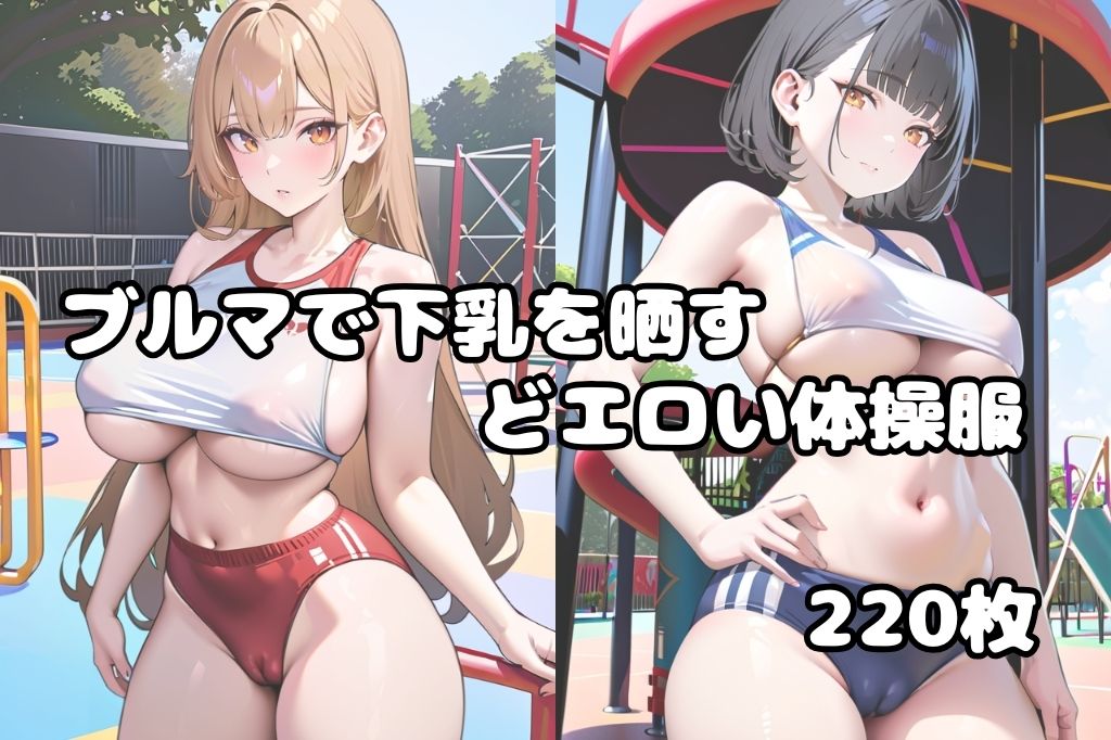 ブルマで下乳も見えてるどエロい体操服 サンプル1ページ目