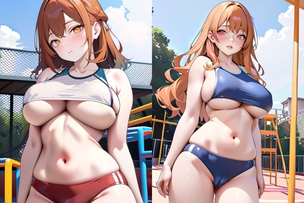 ブルマで下乳も見えてるどエロい体操服 サンプル2ページ目