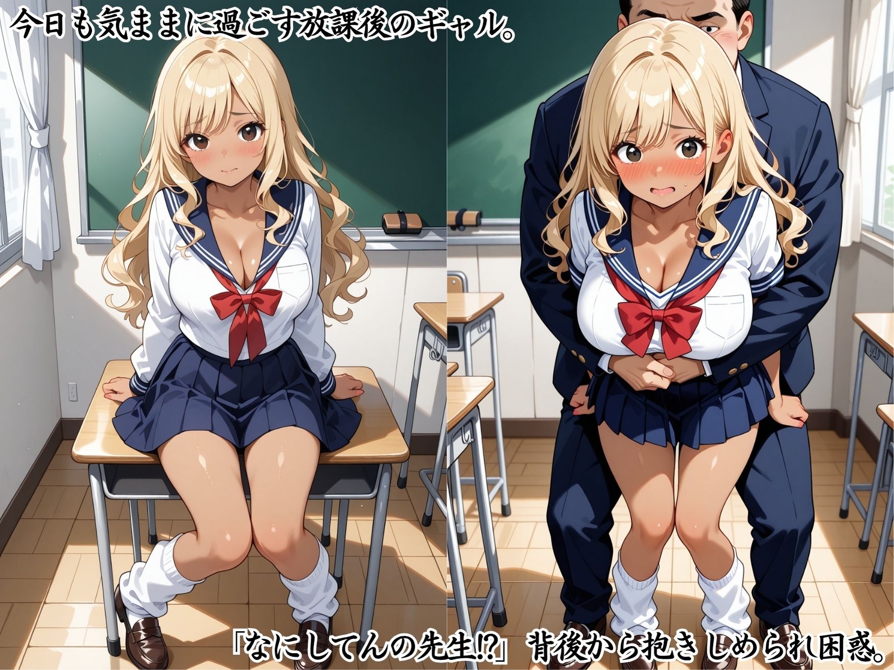 爆乳ギャルへの搾乳調教記録:先生の触手で母乳体質に改造されました。 サンプル2ページ目
