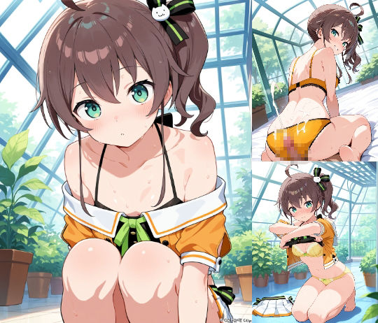 ［VTuber］  夏色ま〇り  エロCG集 サンプル1ページ目