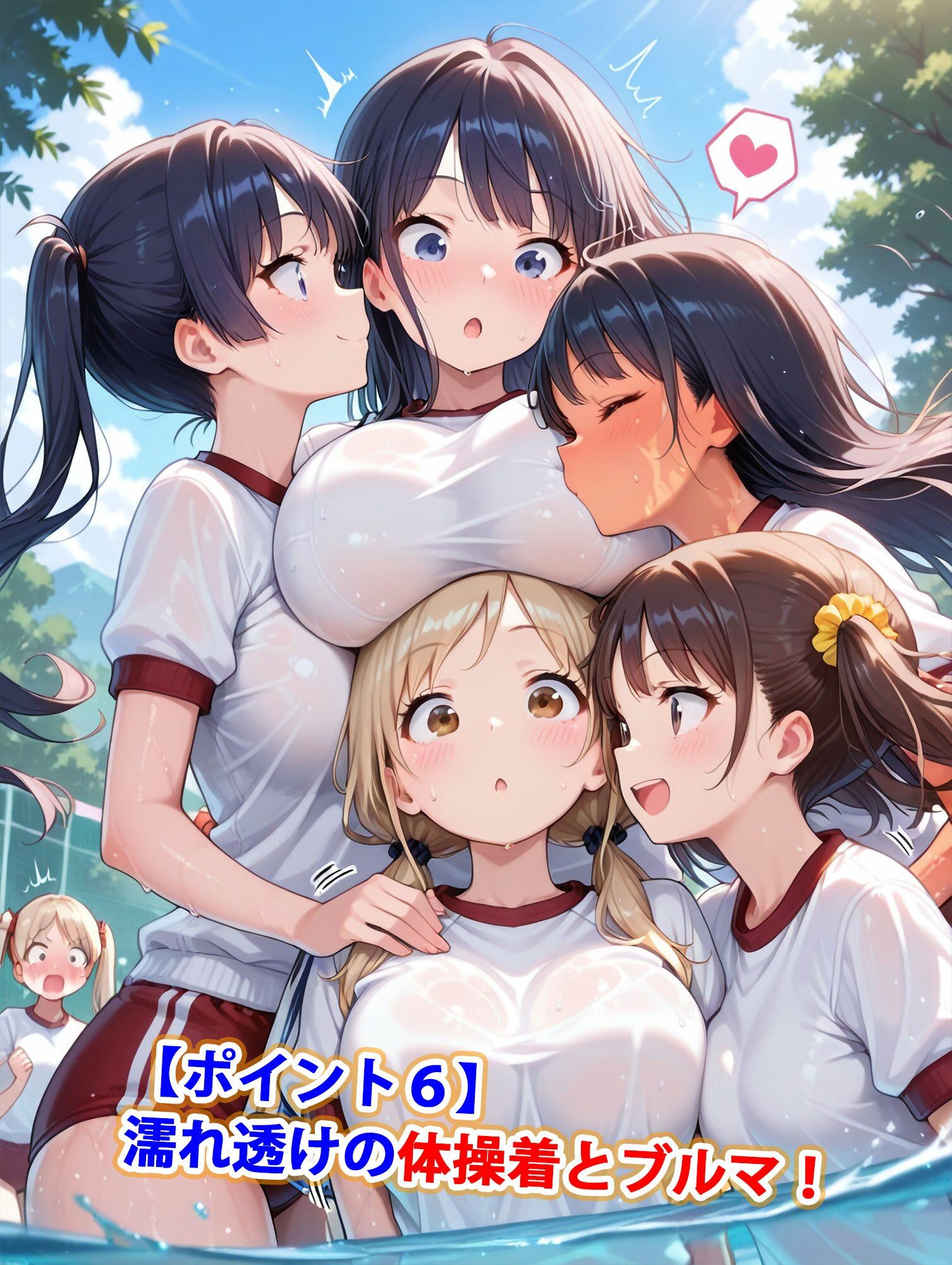 真巨乳ハーレム学園水辺の赤青ブルマ女子編 サンプル7ページ目