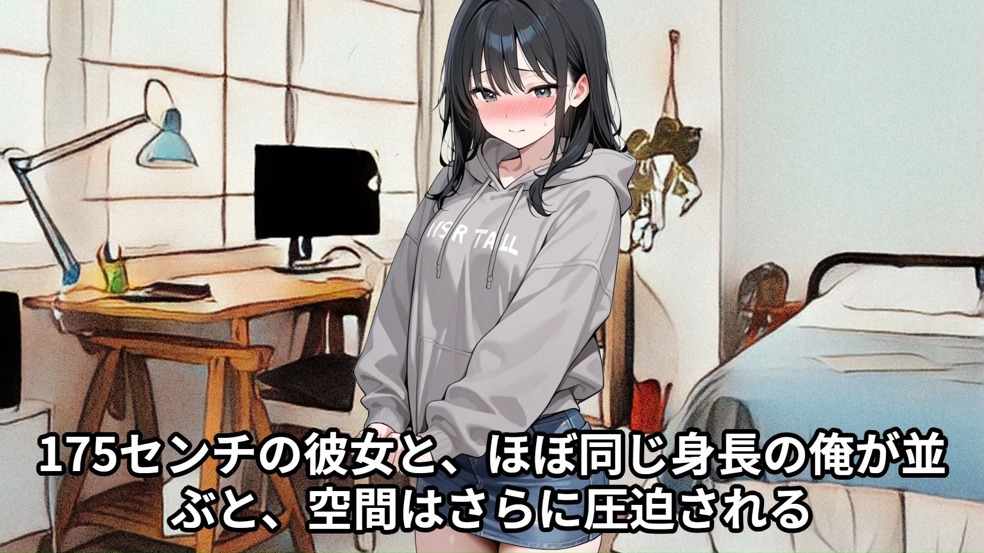 【羞恥体験告白】高身長175cmの女子学生が目の前に立ってて勝手にビビった俺、実はただの気弱で可憐な子だったので、満員電車で弄んでしまった話（後編） サンプル4ページ目