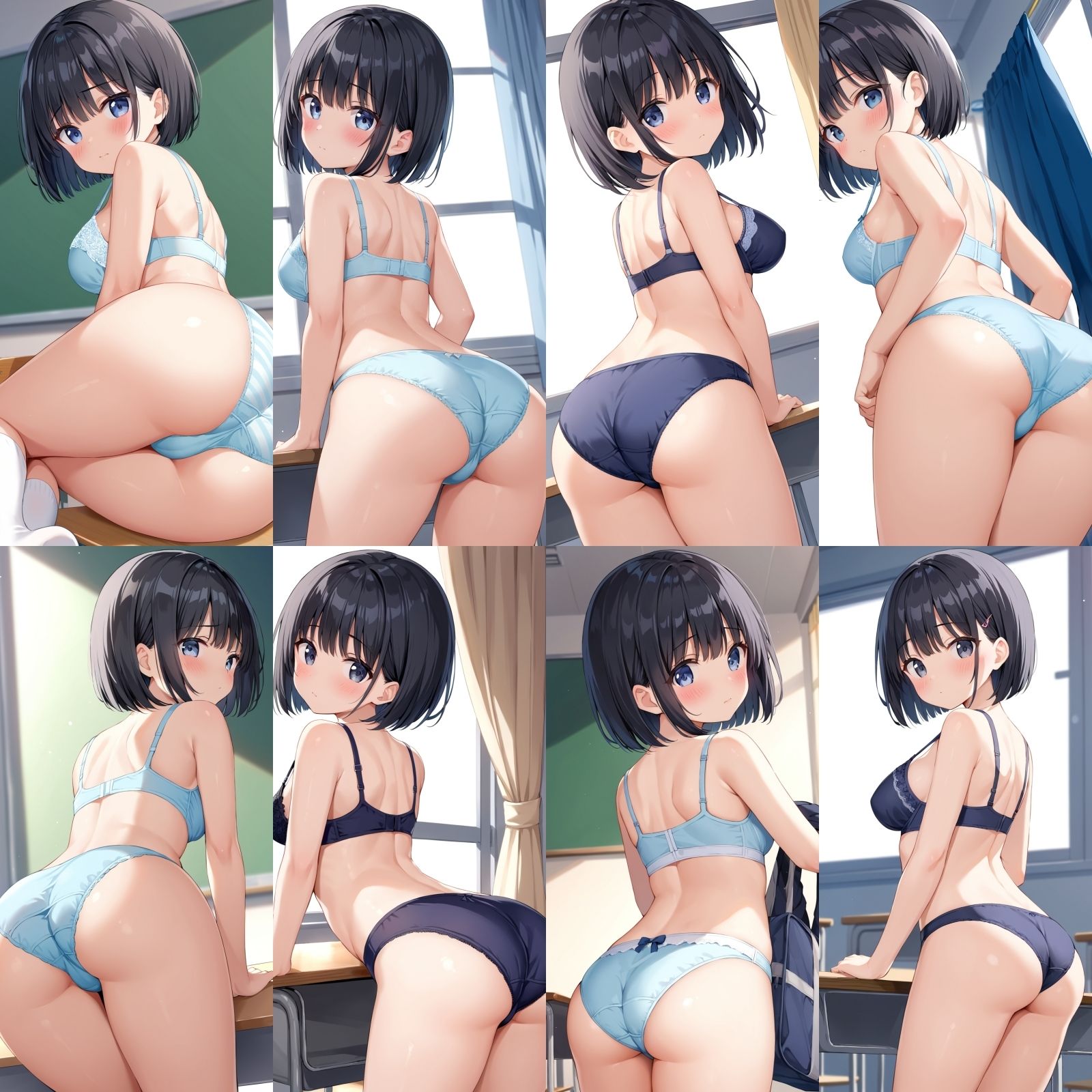 教室で脱ぎだす同級生-ボブ編-【500枚】 サンプル7ページ目