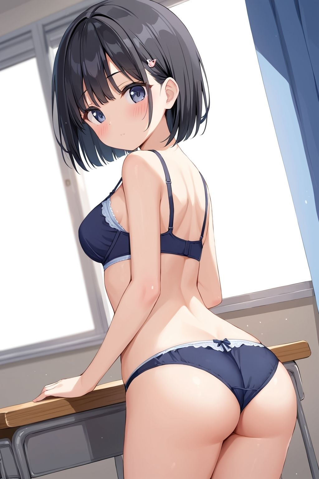 教室で脱ぎだす同級生-ボブ編-【500枚】 サンプル10ページ目