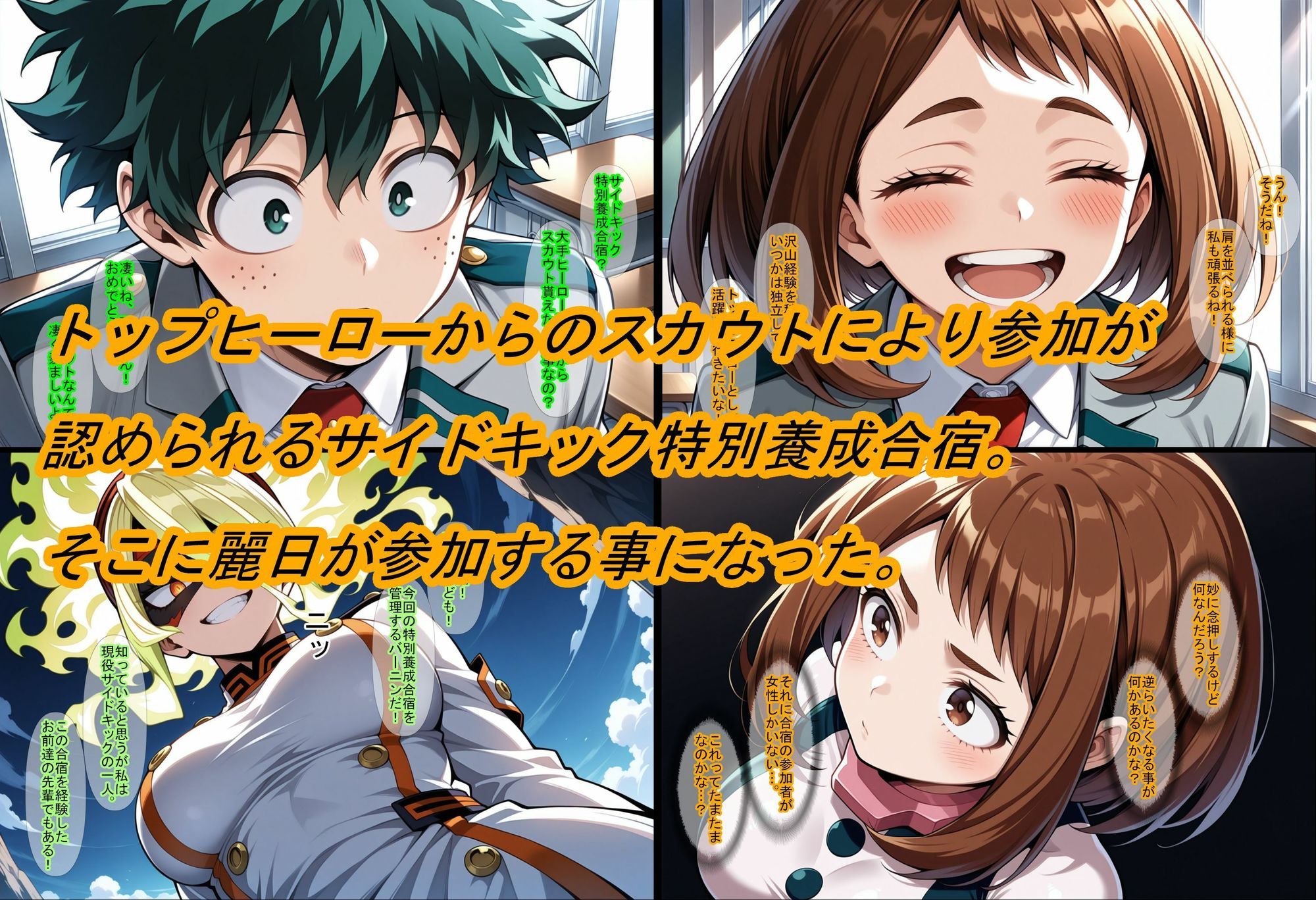 【ヒロ〇カ】サイドキック（性奉仕）特別養成合宿 サンプル1ページ目