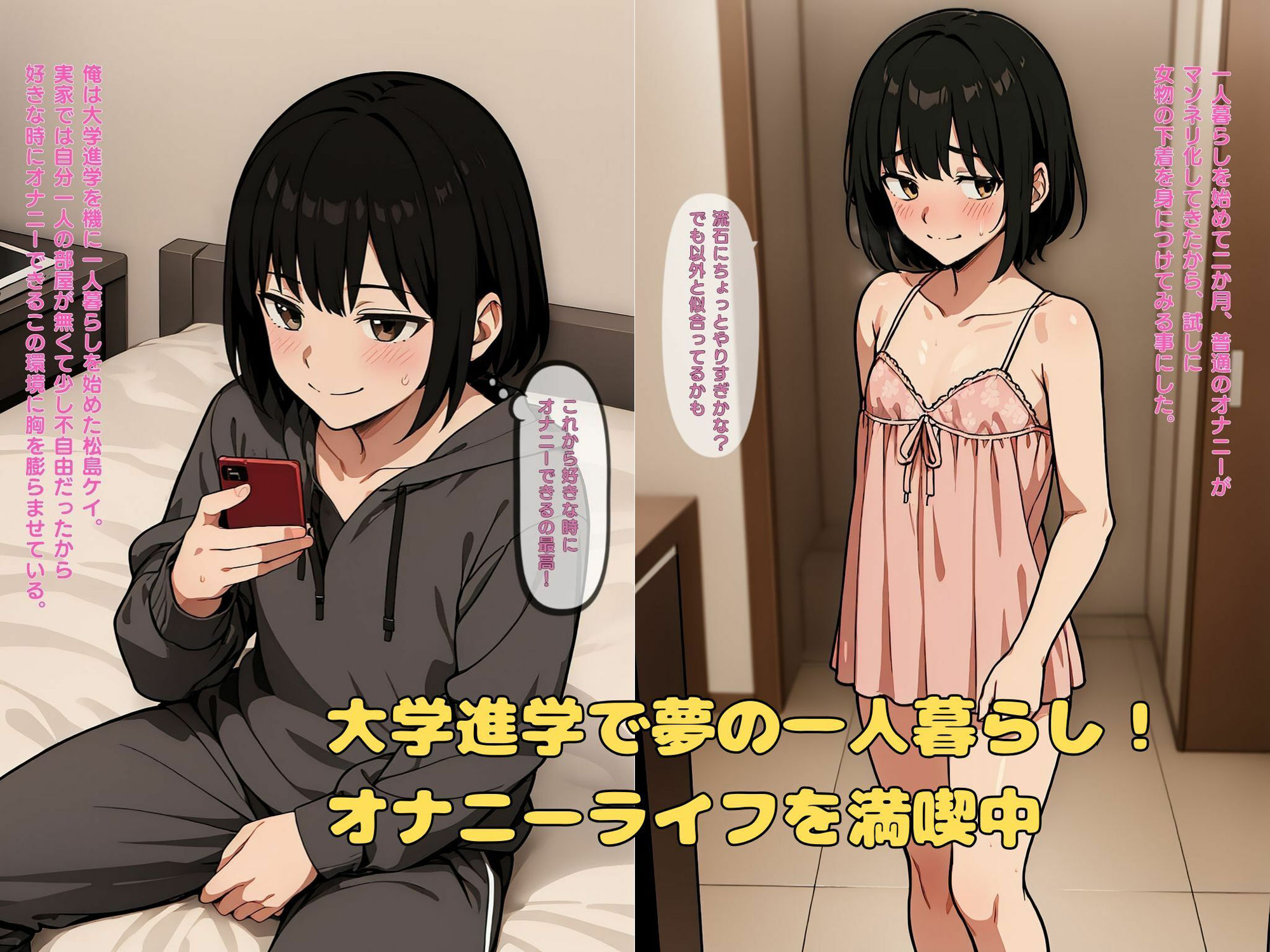 女装露出オナニーがバレてメス堕ち肉便器になった話 サンプル1ページ目