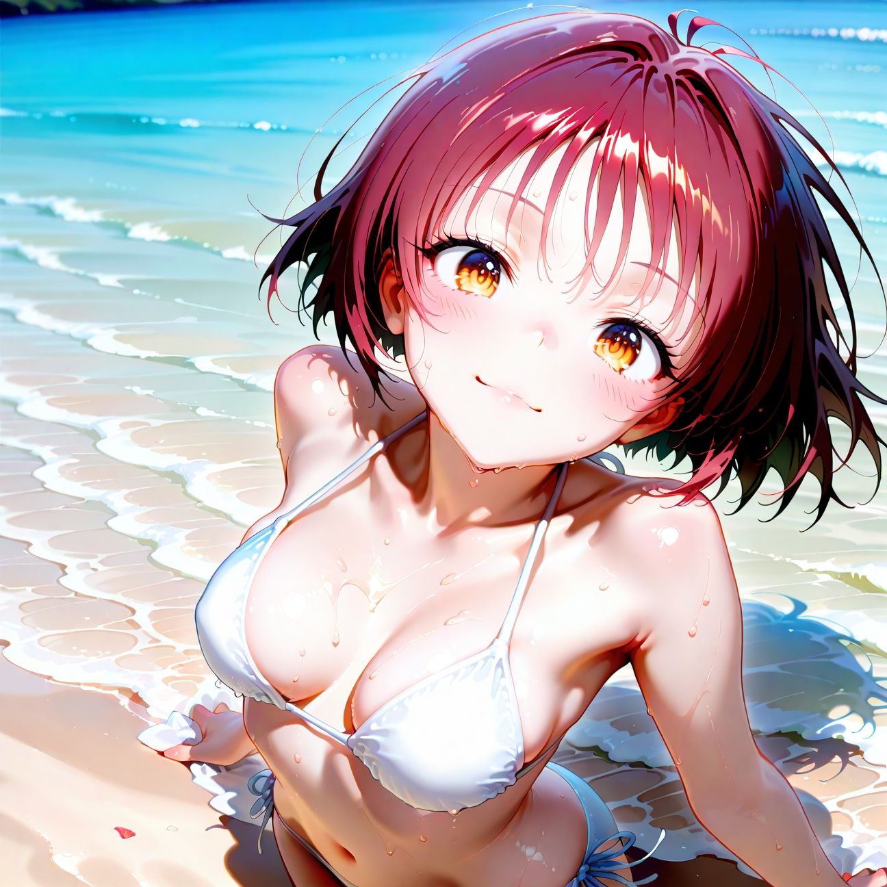 【Part1】☆海×ビキニ×JK☆ムラムラJKがぱこぱこ全開放♪ サンプル1ページ目