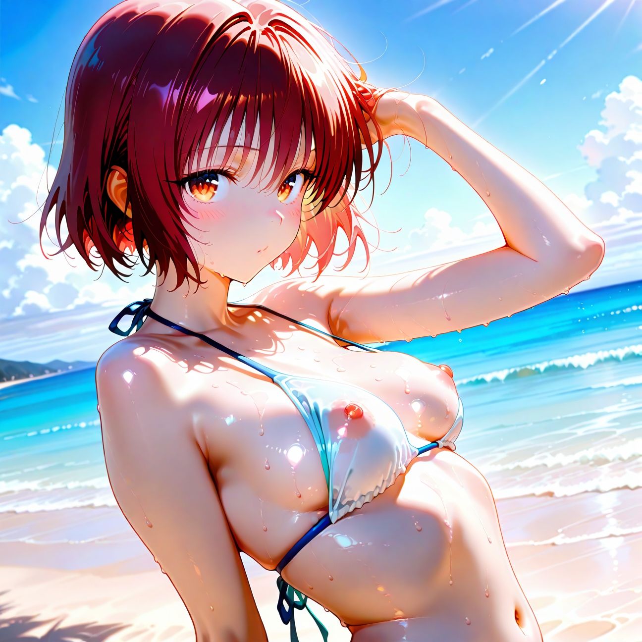 【Part3】☆海×ビキニ×JK☆ムラムラJKがぱこぱこ全開放♪ サンプル1ページ目