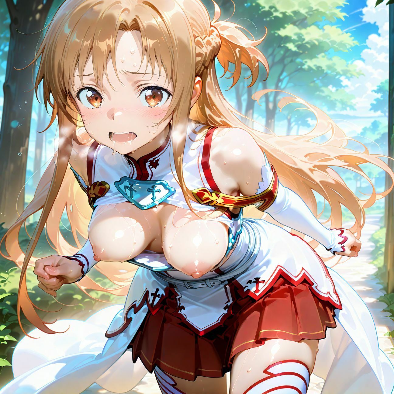 【SAO】アスナが洗脳されて見知らぬオジとイチャイチャえっち サンプル2ページ目