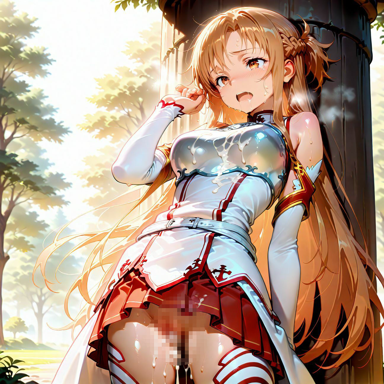 【SAO】アスナが洗脳されて見知らぬオジとイチャイチャえっち サンプル4ページ目