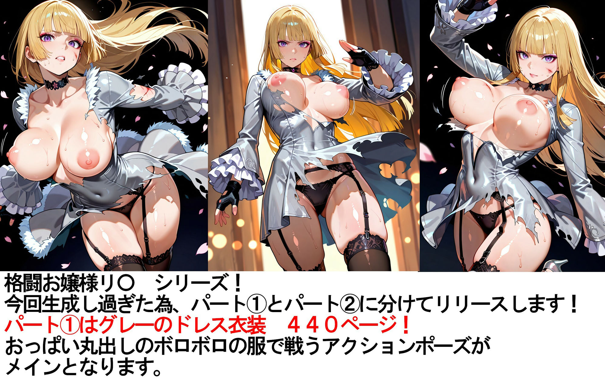 格闘お嬢様リ〇丸出しCG集（1） サンプル1ページ目
