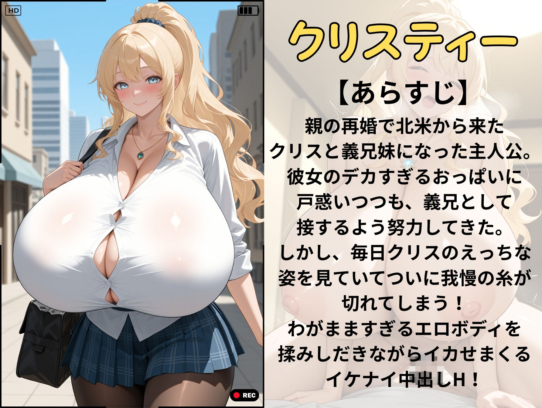 米国産爆乳義妹と生ハメ濃厚セックス サンプル1ページ目
