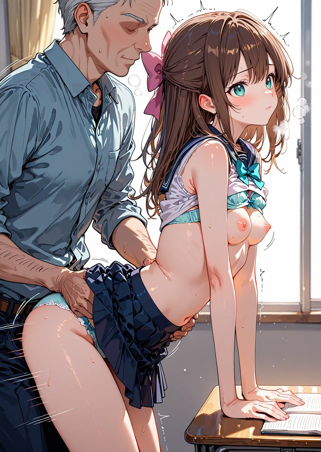 【すぐ済ませたいが、ちゃんと気持ちよく射精したい方へ】〜女子校生9人と短時間濃厚エッチするアニメ（全編音声付き） サンプル4ページ目