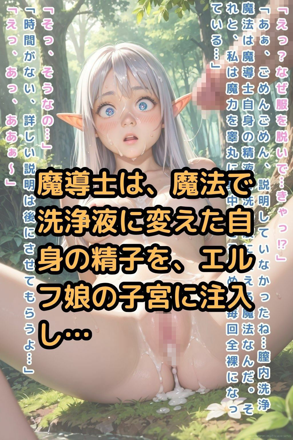エルフたちの森〜膣洗浄魔導士〜【テキスト付き本編34P】 サンプル5ページ目