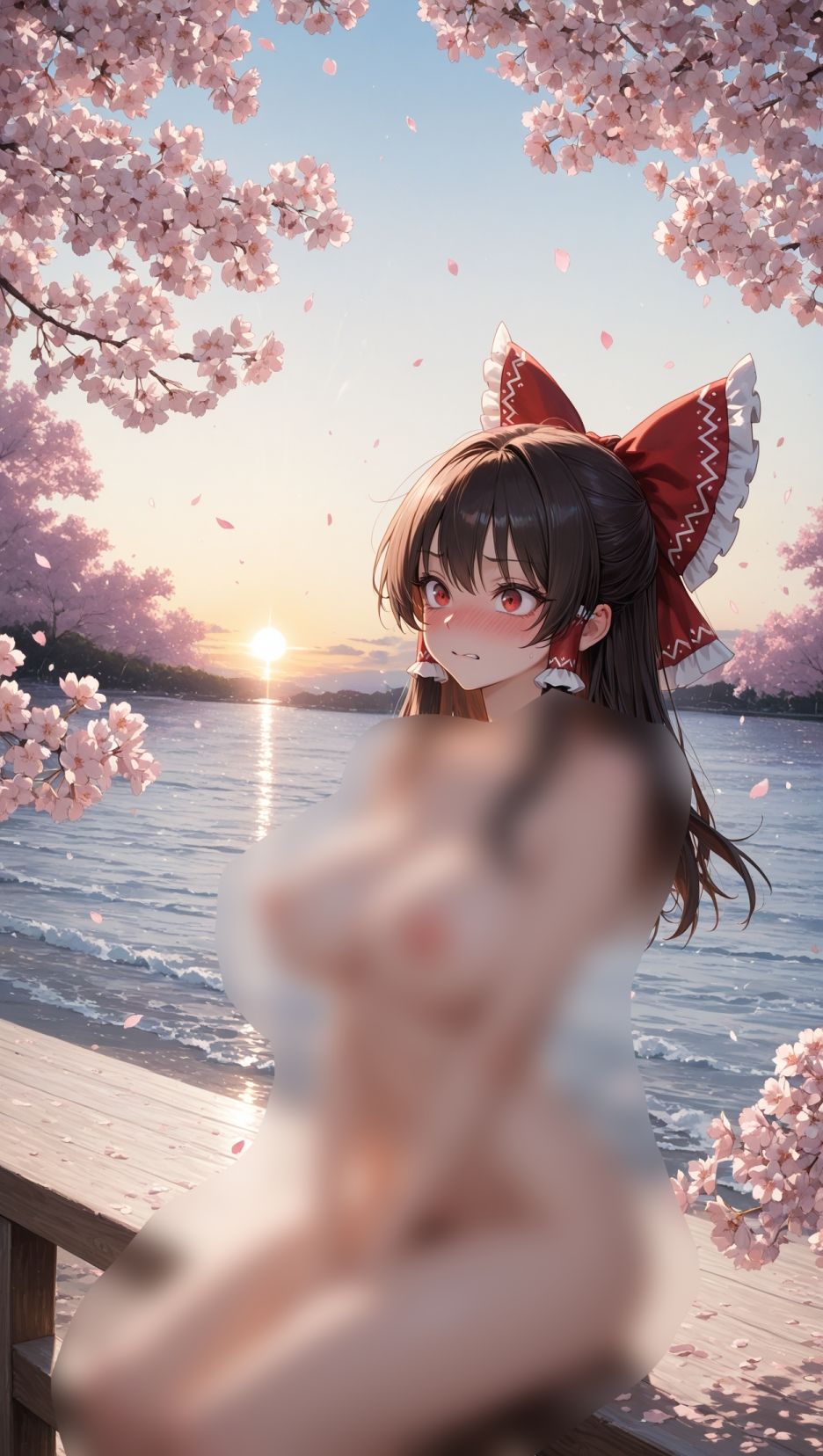 霊夢ちゃんのえっちな写真集vol.14〜春の晴れた朝の川編〜 サンプル1ページ目