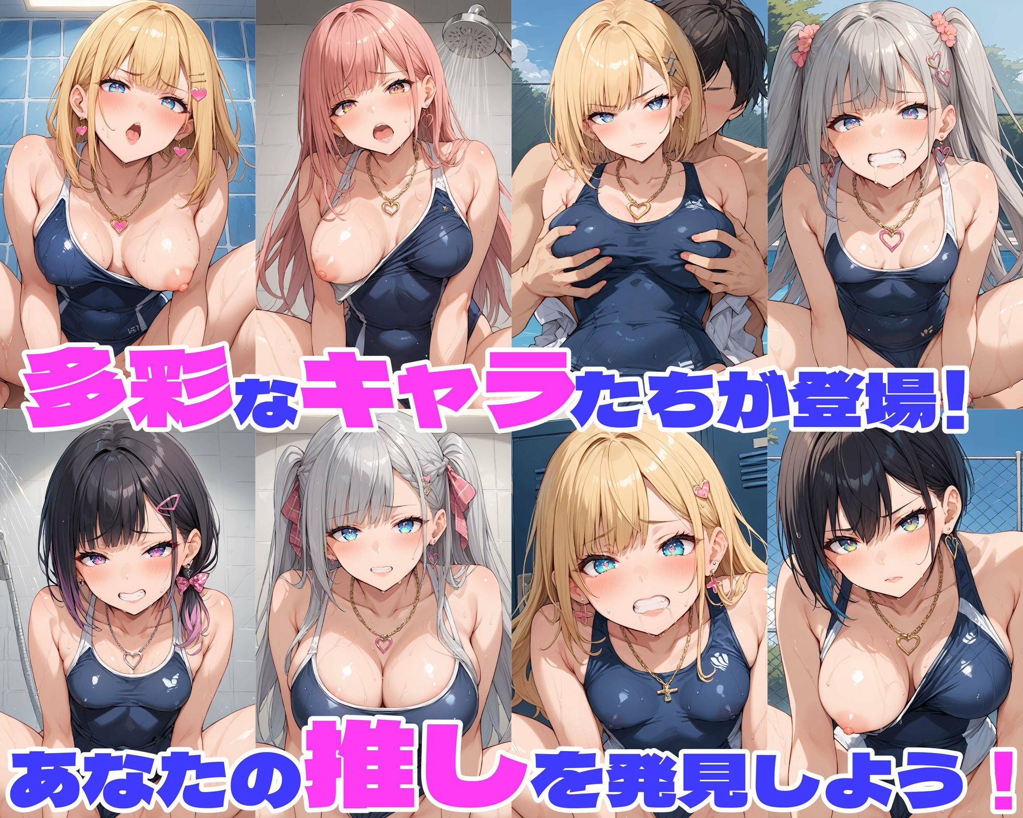 性育学園No.31〜白ギャルスク水編〜ドスケベ淫乱白ギャルたちとスク水でやりまくれ！【CG500枚】 サンプル3ページ目
