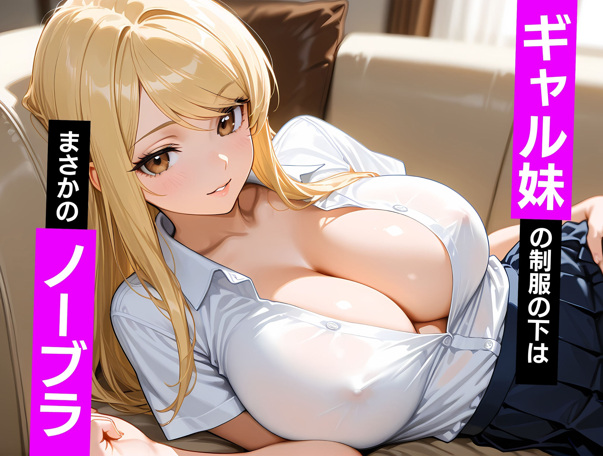 巨乳ギャル妹スケスケノーブラ誘惑 サンプル1ページ目