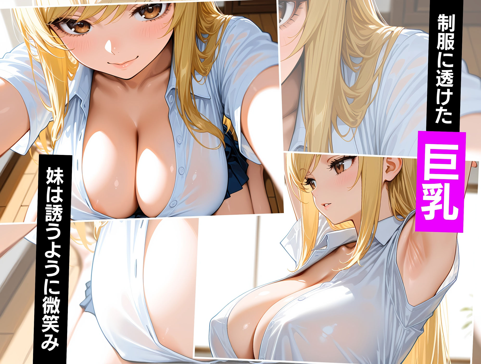 巨乳ギャル妹スケスケノーブラ誘惑 サンプル2ページ目