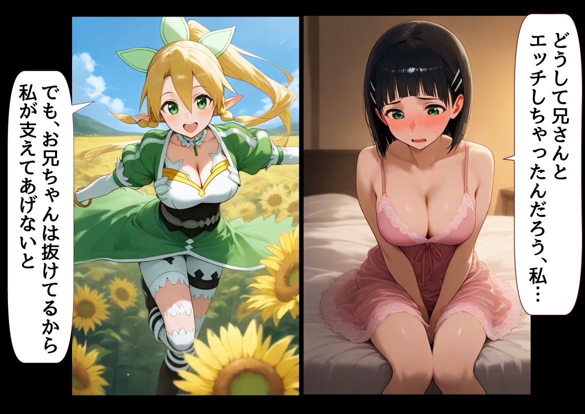 俺は大好きなSA〇直葉のお兄ちゃんになる《セリフ有りCG版》〜《お兄ちゃんに転生》〜 サンプル7ページ目