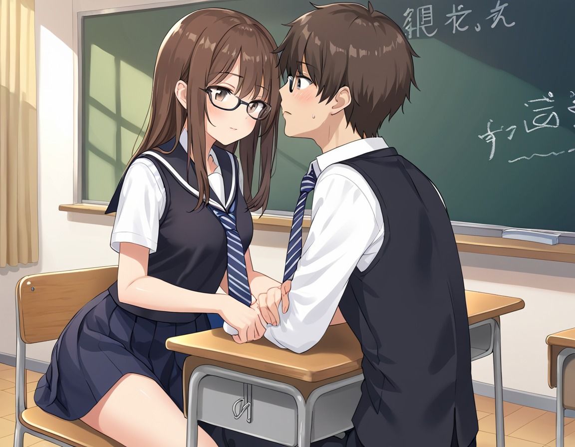 教師を誘惑するヌーブラ女子校生 サンプル1ページ目