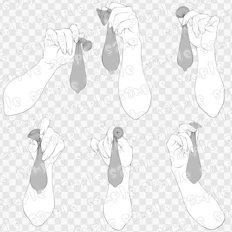 線画素材集［手］ サンプル1ページ目