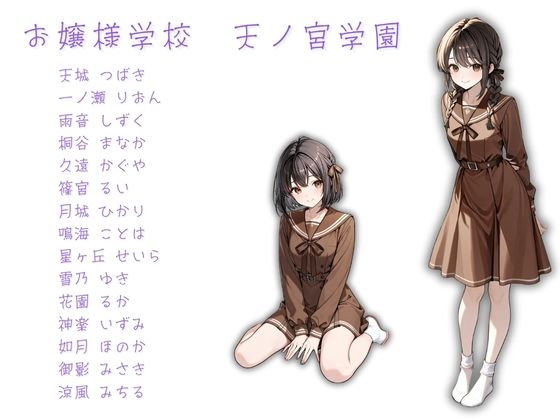 お嬢様学校で有名な天ノ宮学園（あまのみやがくえん）オレのハメ撮り図鑑 サンプル1ページ目