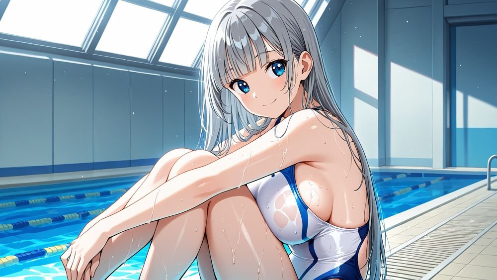 爆乳白スク水美女が強豪コーチと種付け中出し交尾【4K】 サンプル5ページ目