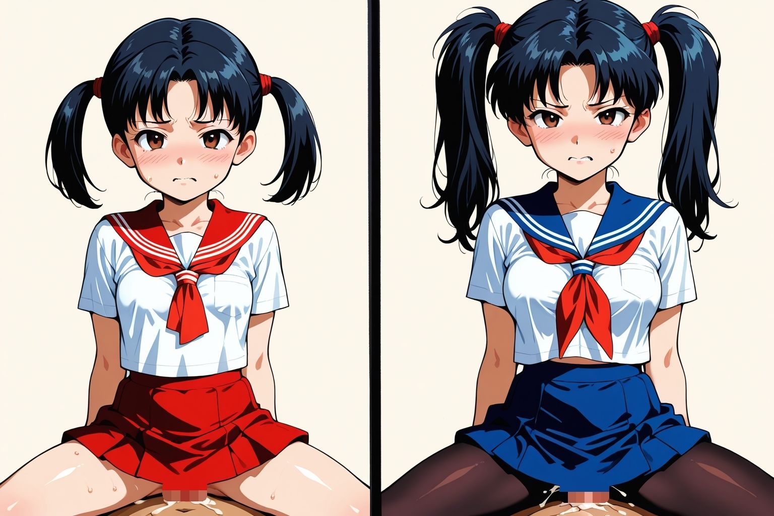 校則がノーパン黒パンストの学園どぉ？逆痴●処女  先に出させる最強少女 サンプル7ページ目