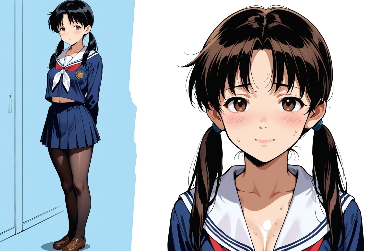 校則がノーパン黒パンストの学園どぉ？逆痴●処女  先に出させる最強少女 サンプル9ページ目