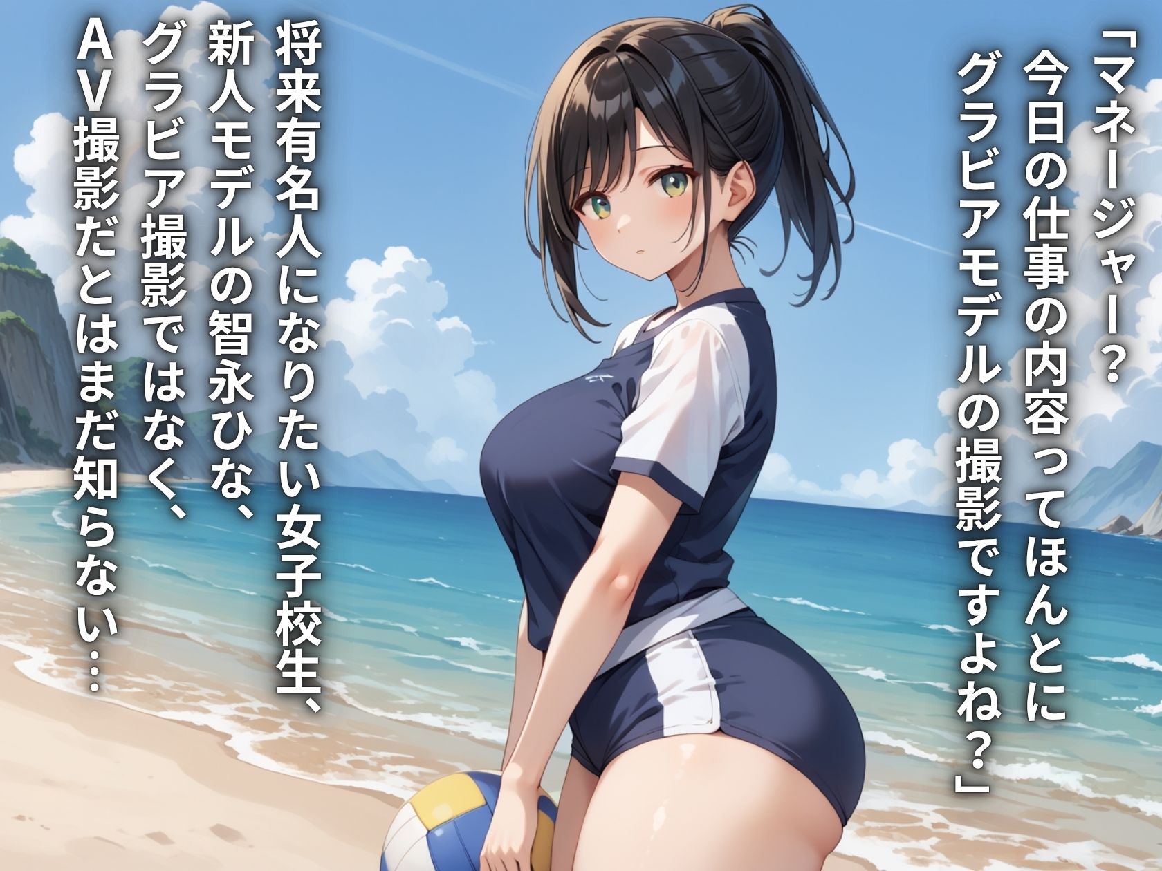 芸能事務所にグラビアと騙されてAVデビュー？！スタイル抜群爆乳バレー部JK初体験種付けプレス サンプル1ページ目