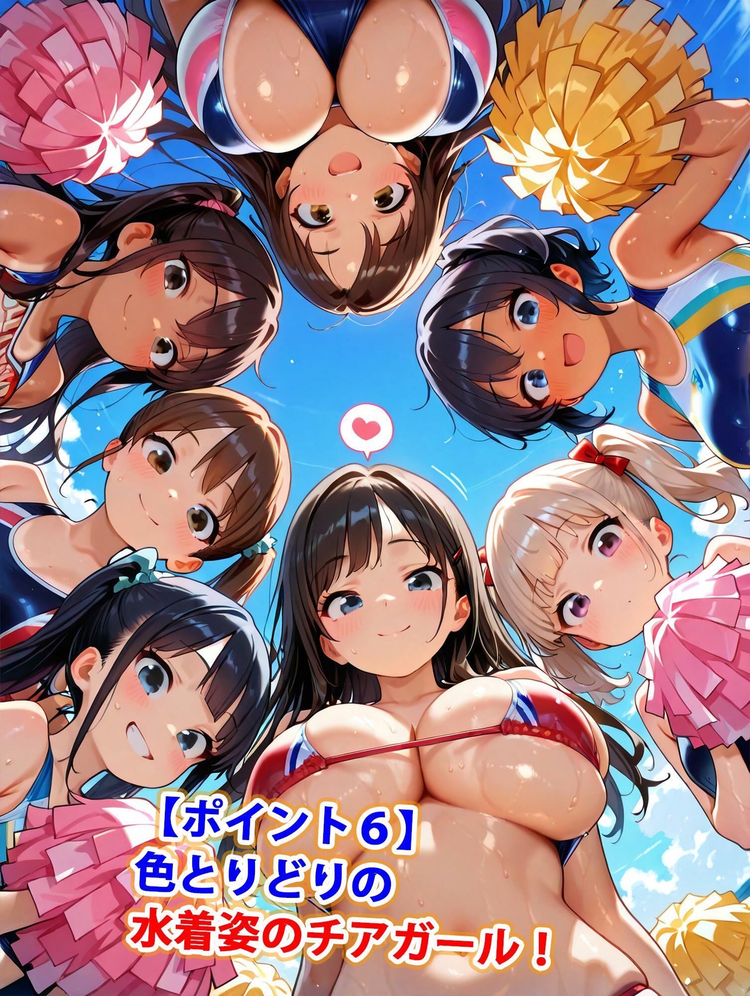 真巨乳ハーレム学園ビーチの水着チアガール編 サンプル7ページ目
