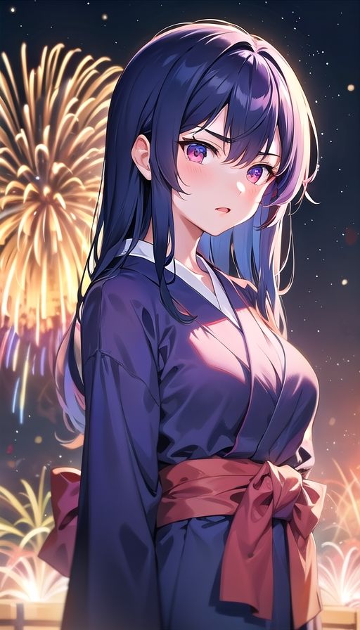 青髪ツンデレ夏祭り サンプル2ページ目