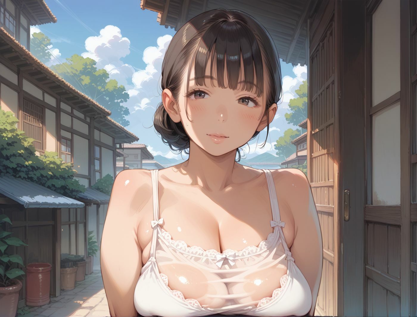 爆乳ロリ顔人妻とあの頃の僕 夏の思い出 サンプル10ページ目